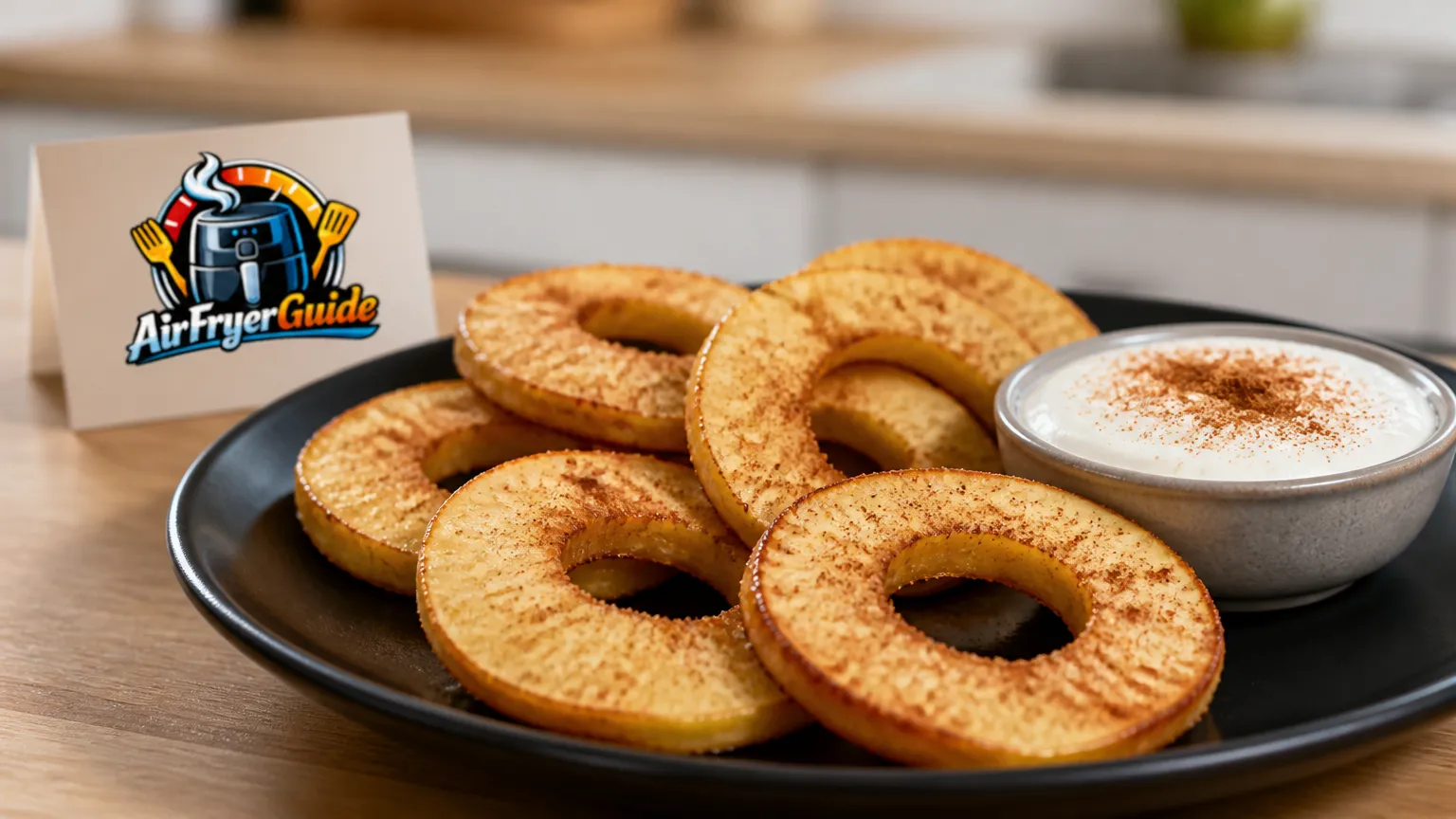 Gebackene Apfelringe im Airfryer