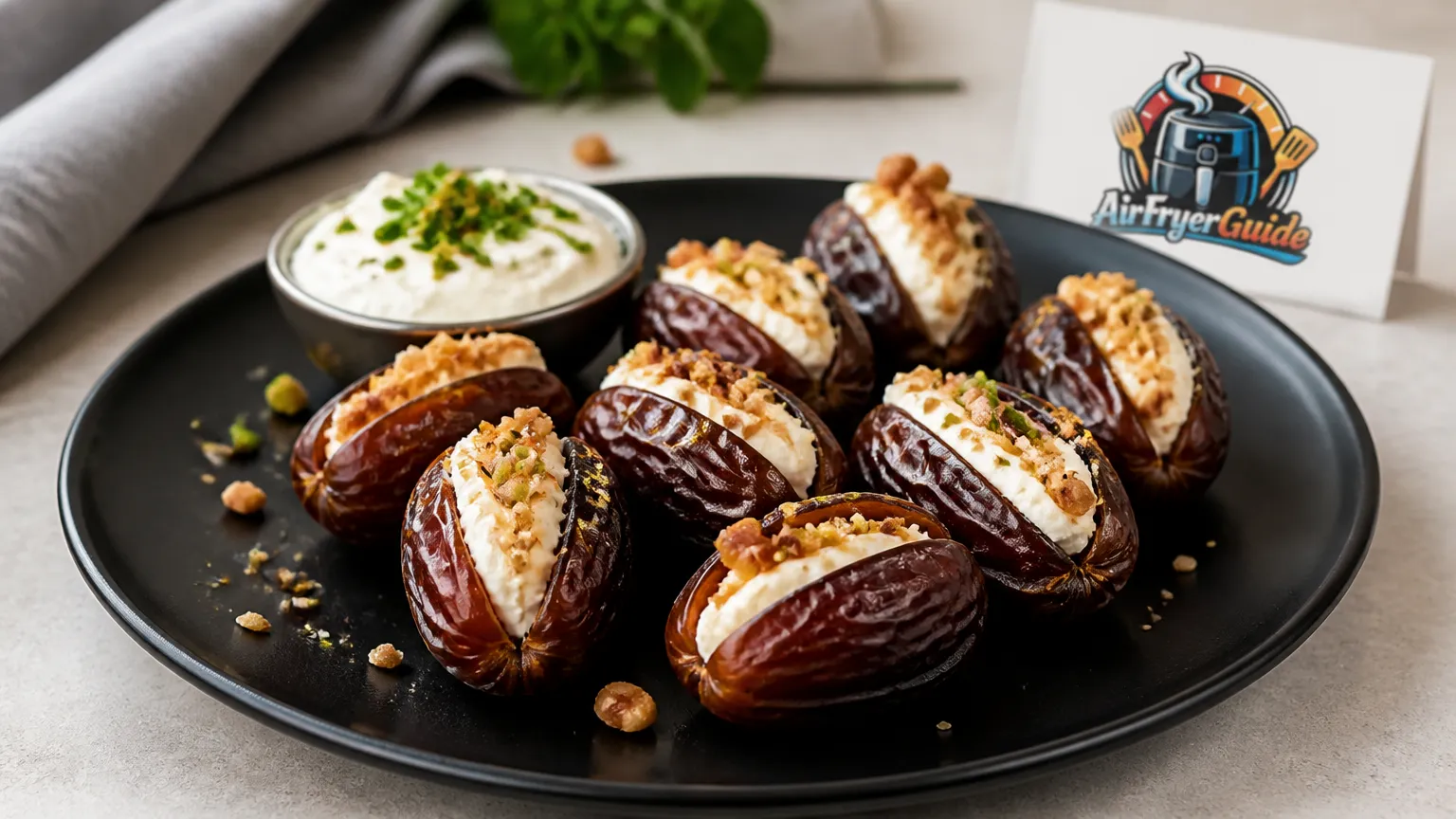 Gefüllte Datteln im Airfryer