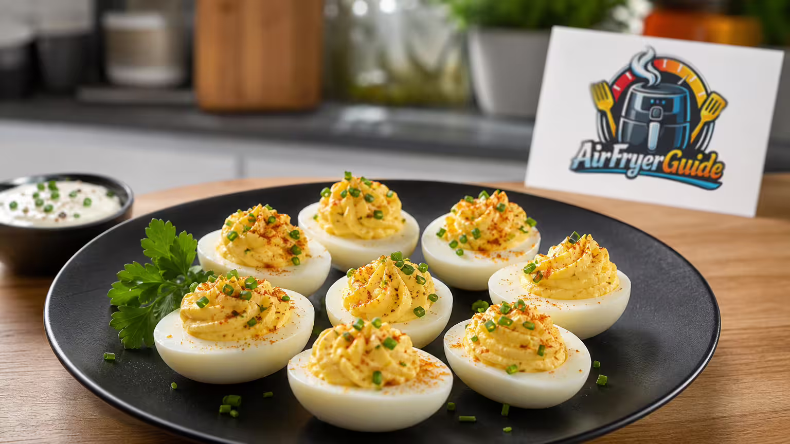 Gefüllte Eier im Airfryer