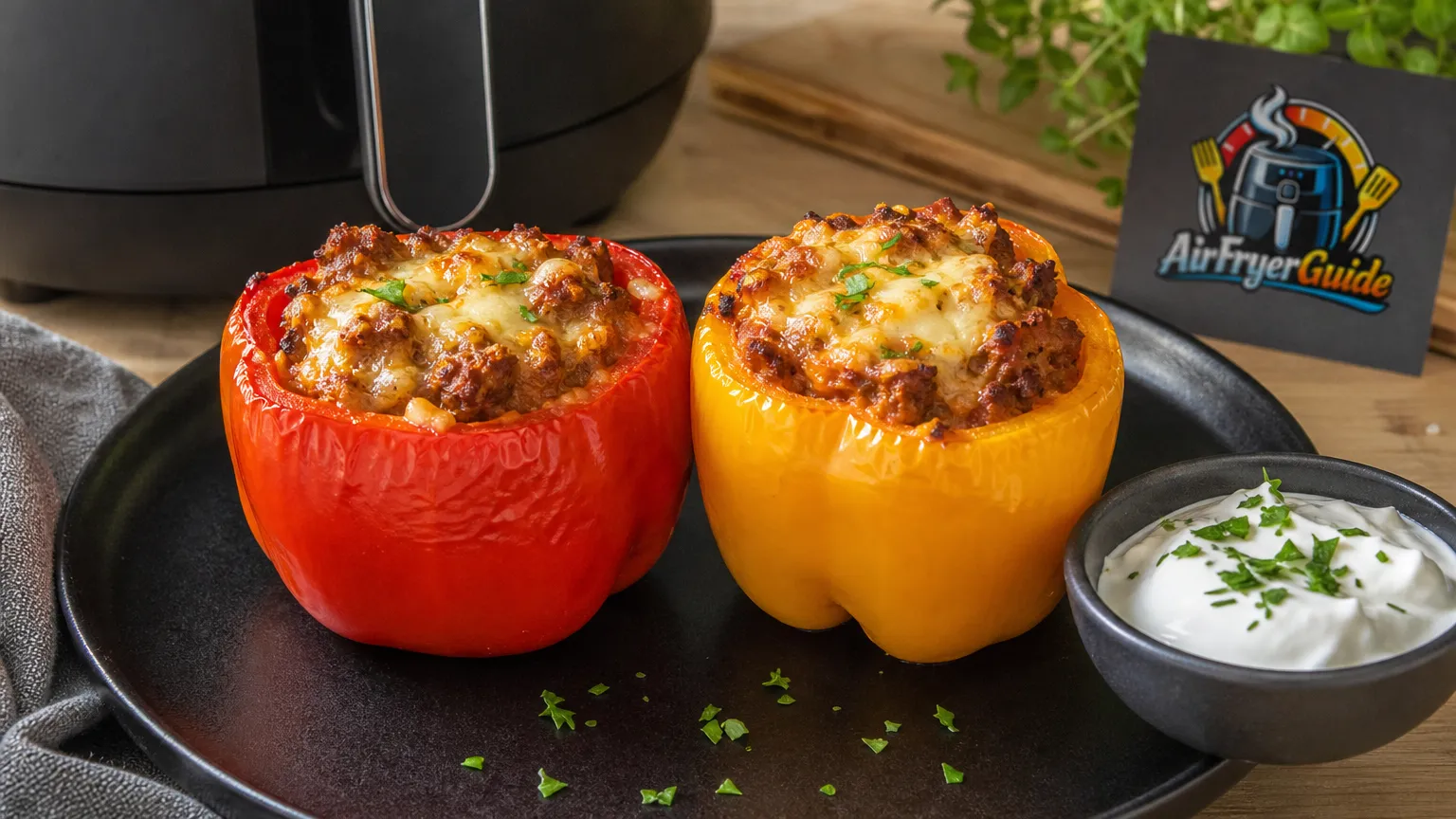 Gefüllte Paprika im Airfryer