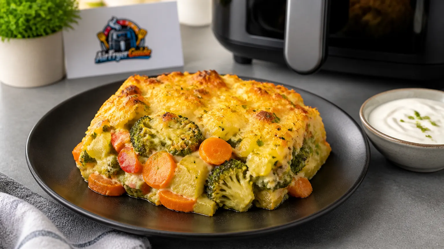 Gemüseauflauf im Airfryer