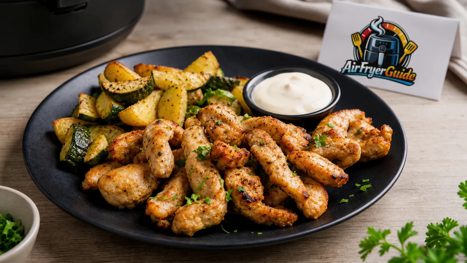 Hähnchen Geschnetzeltes im Airfryer