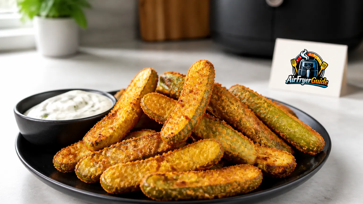Gewürzgurken Fries im Airfryer
