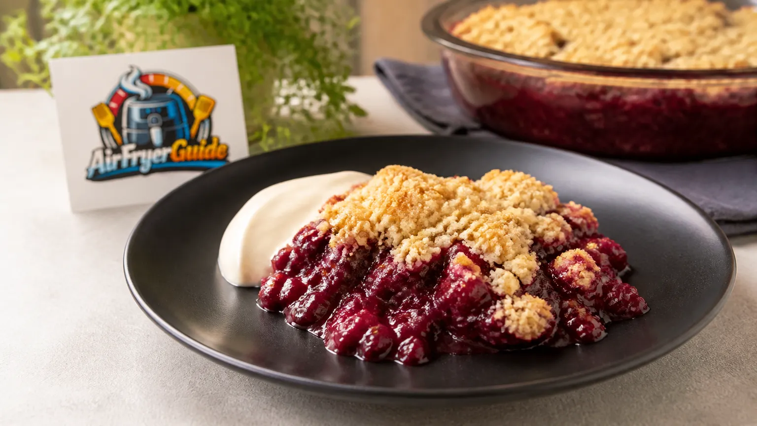 Glühwein Crumble im Airfryer