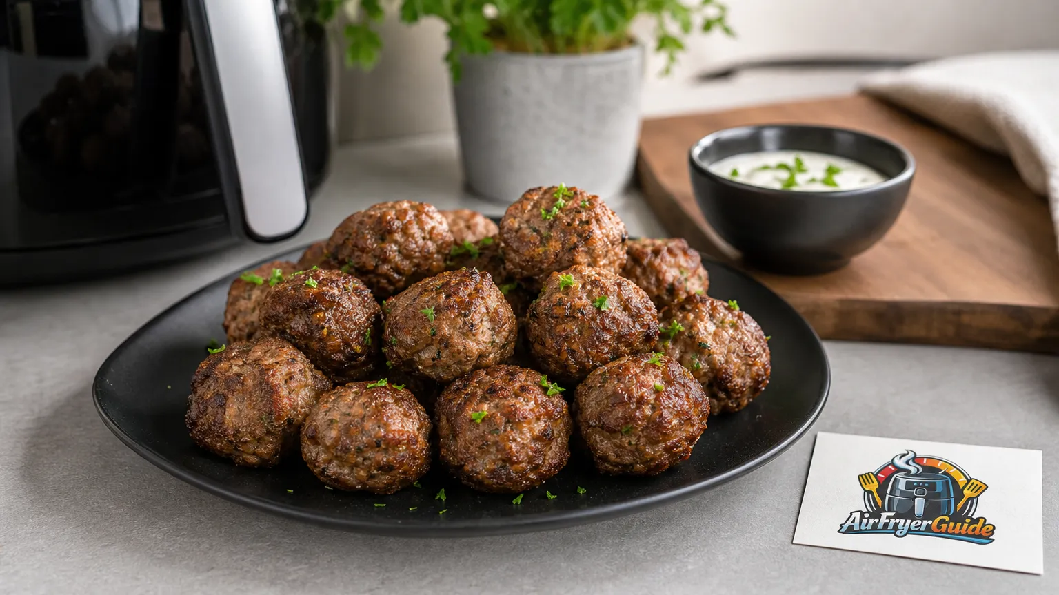 Hackfleisch Bällchen (Rind) im Airfryer