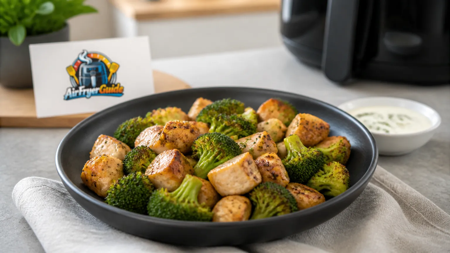 Hähnchen Brokkoli Bowl im Airfryer