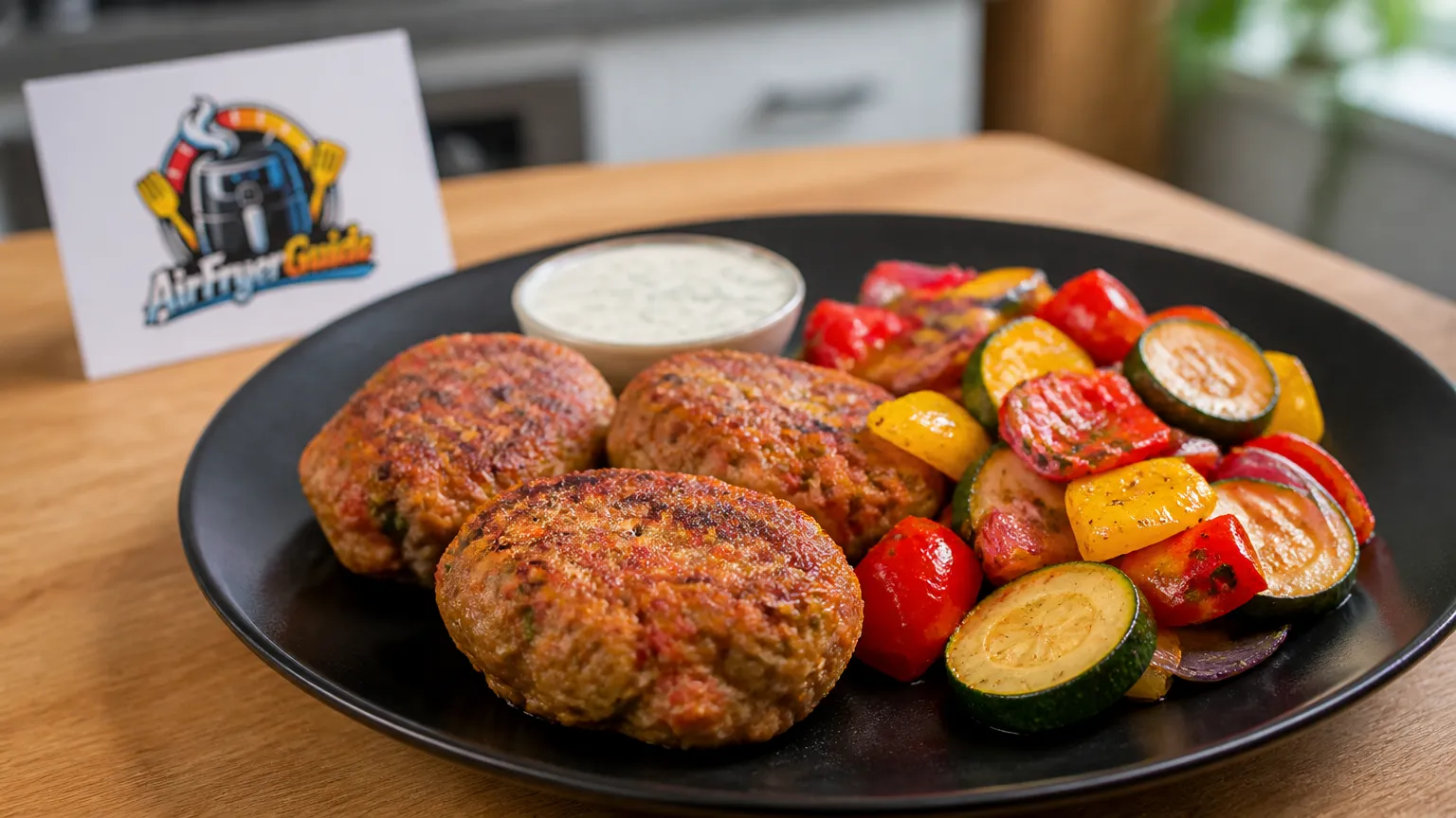 Hähnchen Gemüse Frikadellen im Airfryer