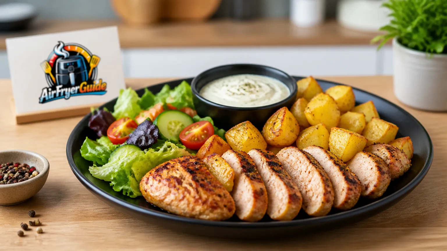 Hähnchen Kartoffel Bowl im Airfryer