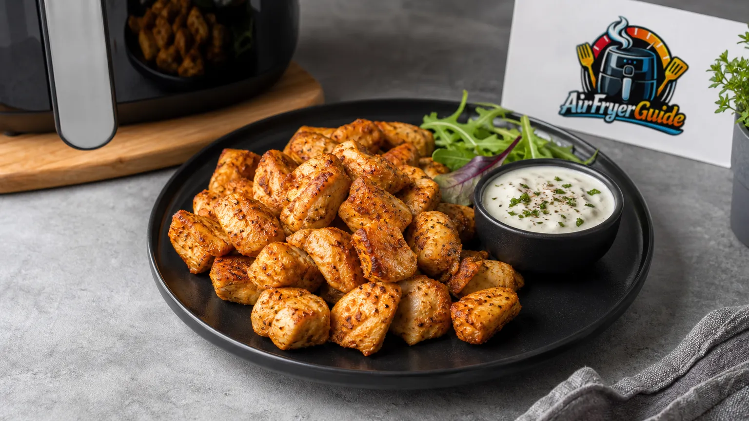 Hähnchenbrustwürfel im Airfryer