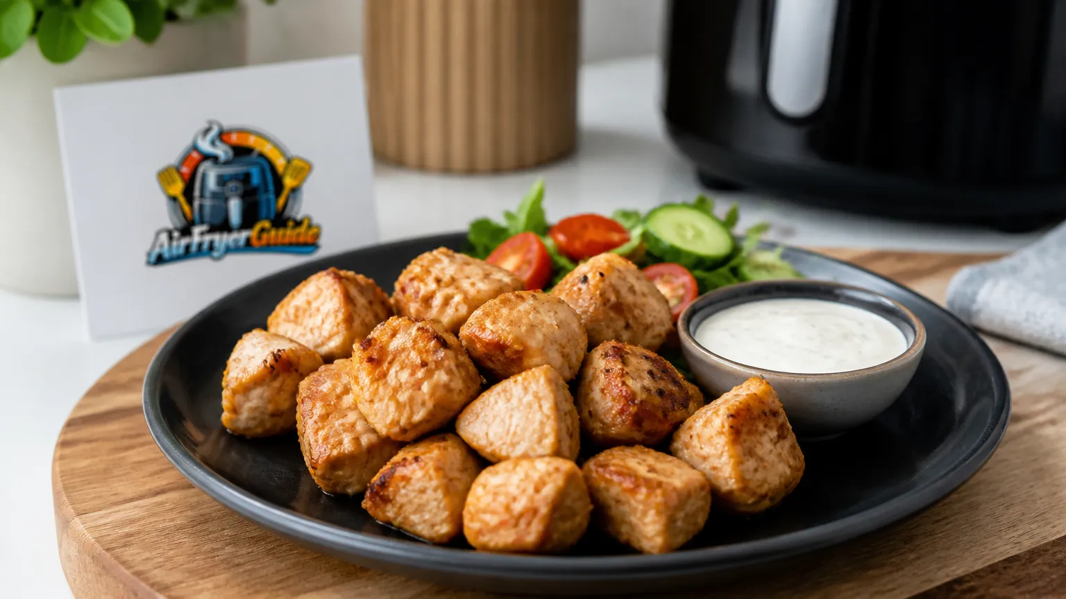 Hähnchenbrustwürfel aufwärmen im Airfryer