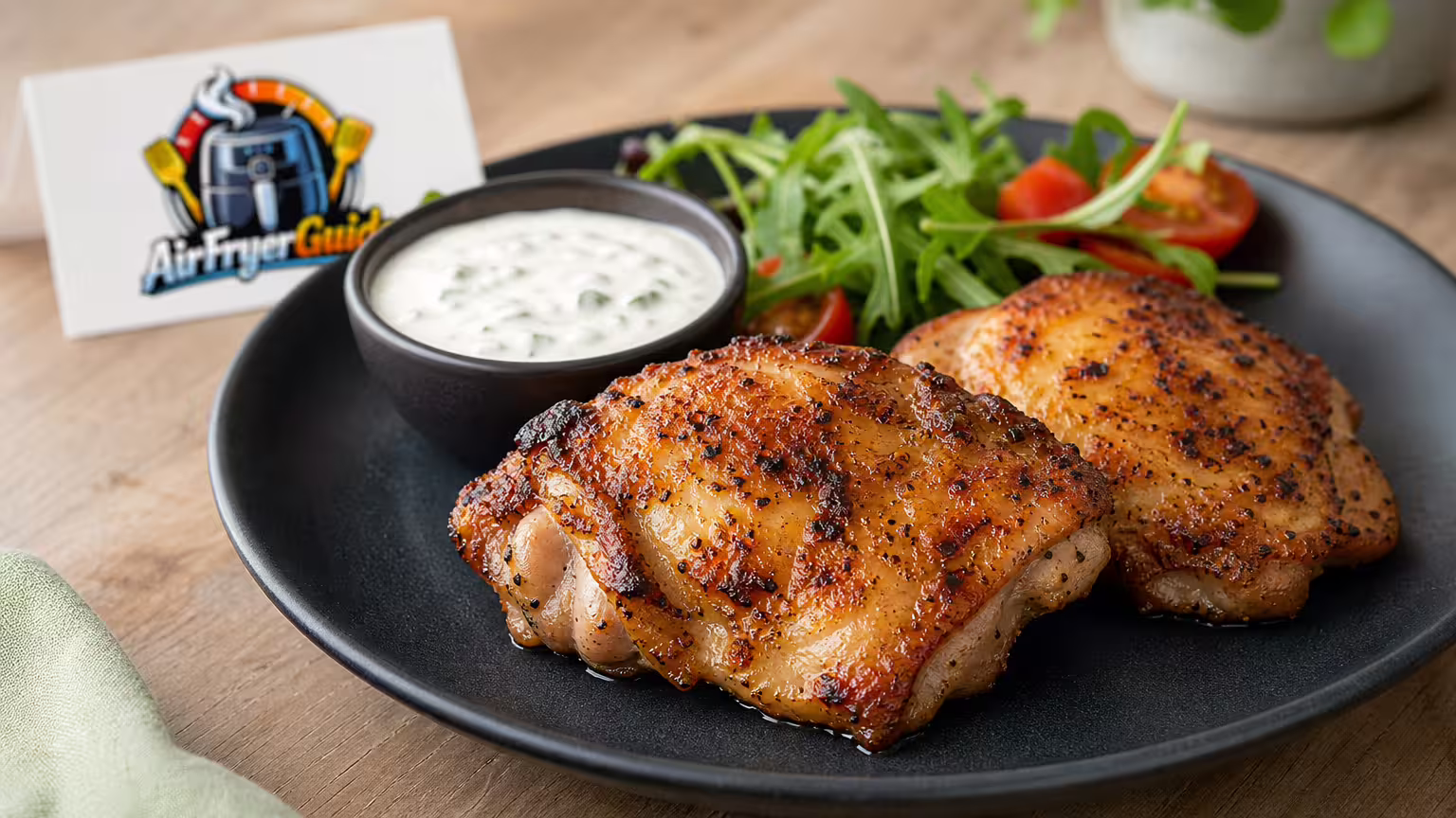 Hähnchenoberkeulensteaks im Airfryer