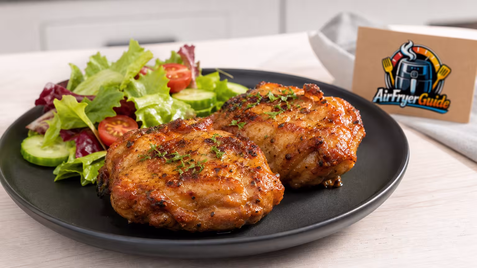 Hähnchenschenkel Steaks im Airfryer