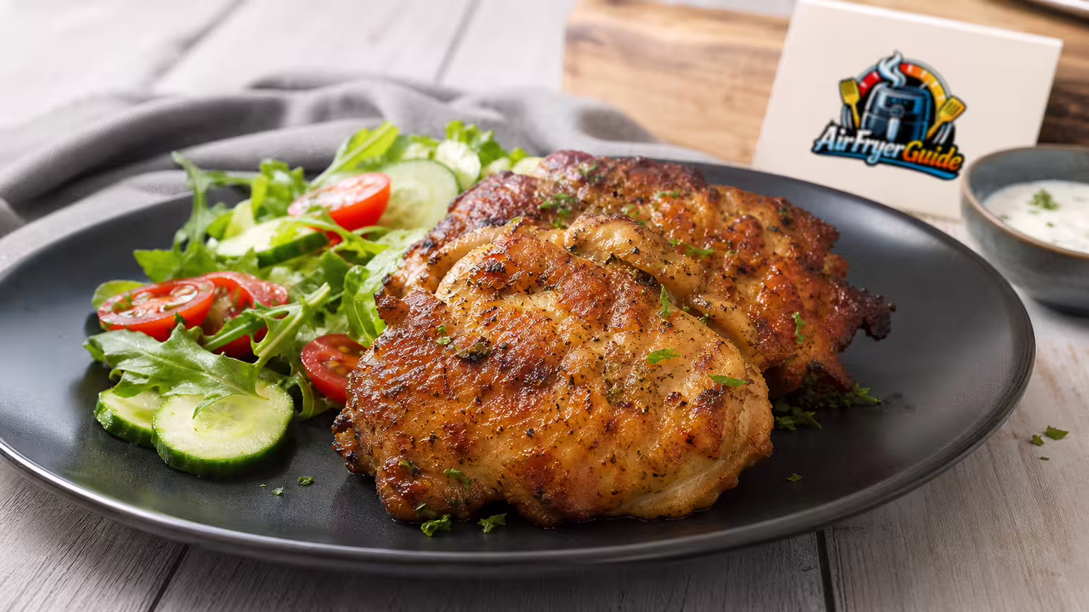 Hähnchenunterkeulensteaks im Airfryer