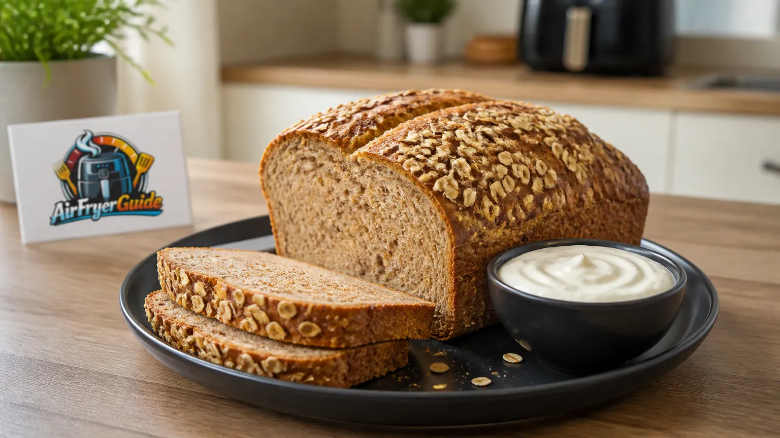 Haferflockenbrot im Airfryer