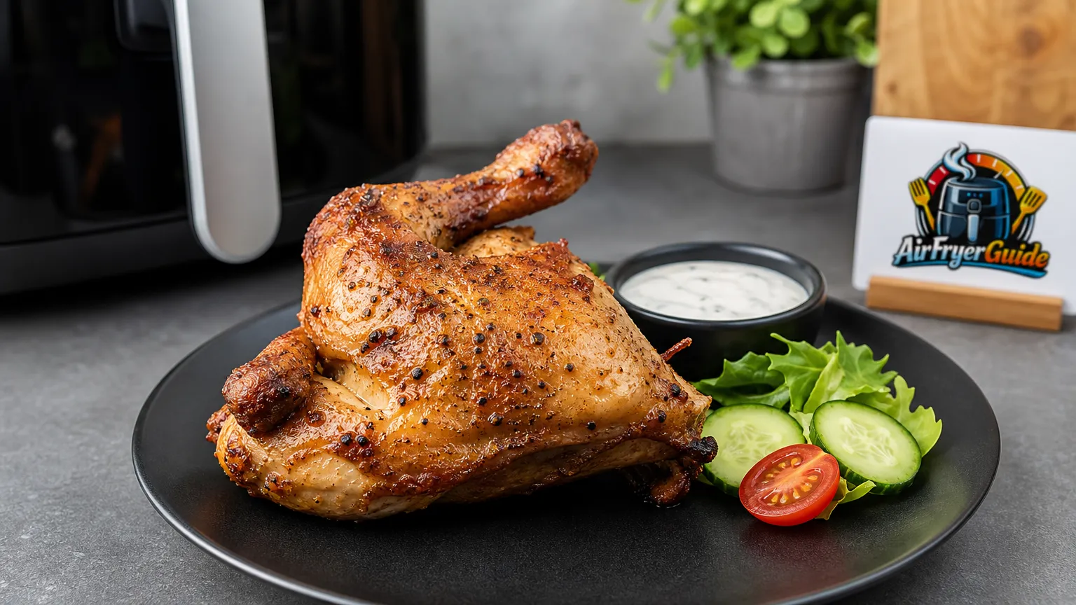 Halbes Hähnchen im Airfryer