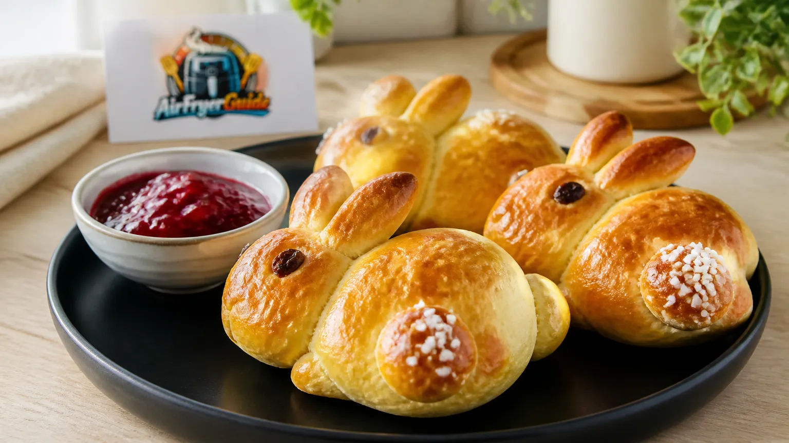 Hefeteig Osterhasen im Airfryer
