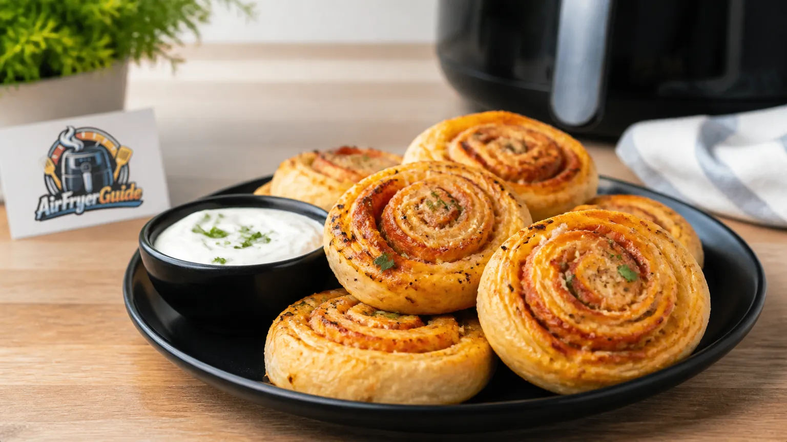 Hefeteigschnecken im Airfryer