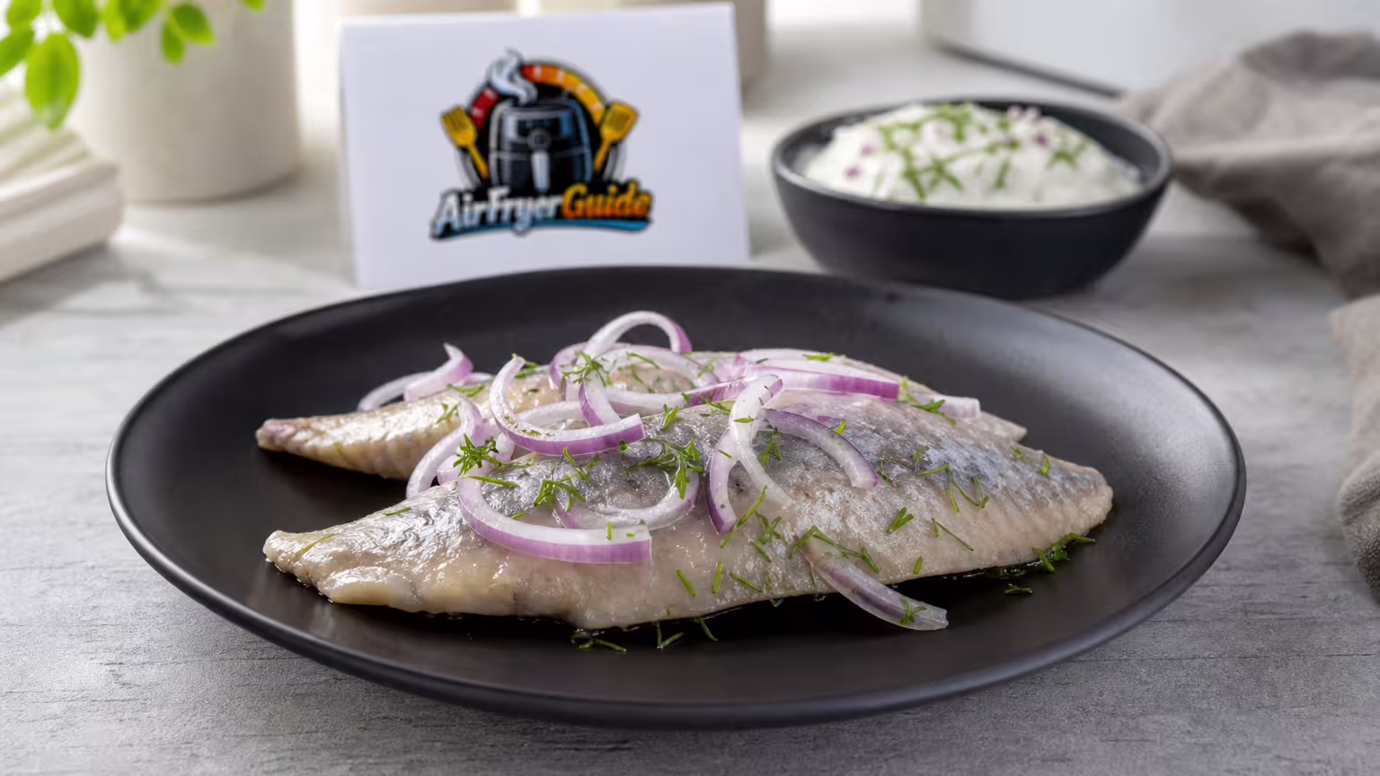 Heringsfilet im Airfryer - Serviervorschlag