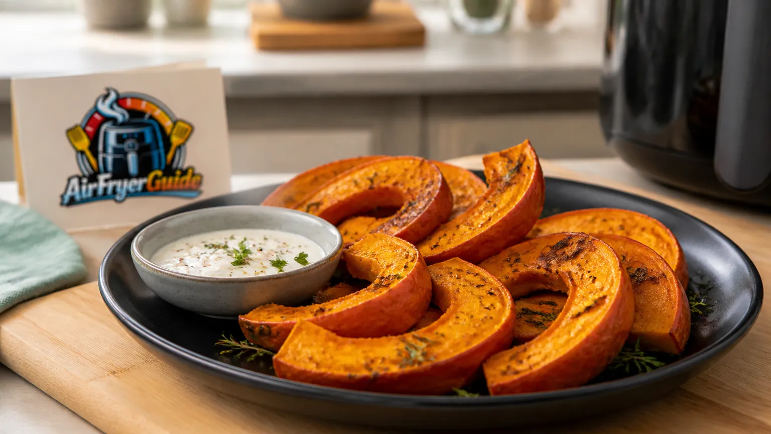 Hokkaido Kürbis im Airfryer