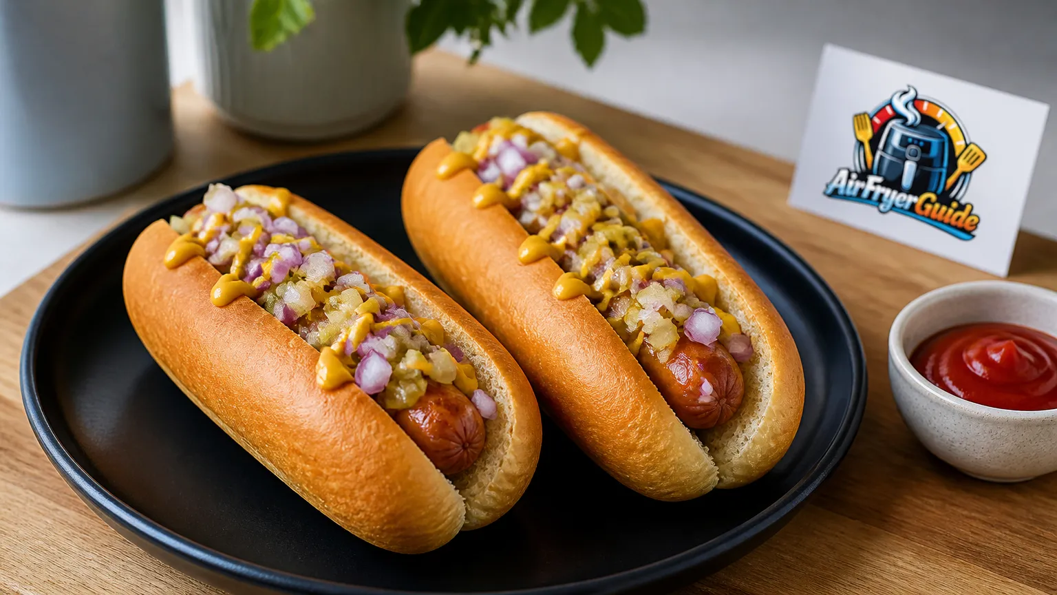 Hot Dog Brötchen im Airfryer