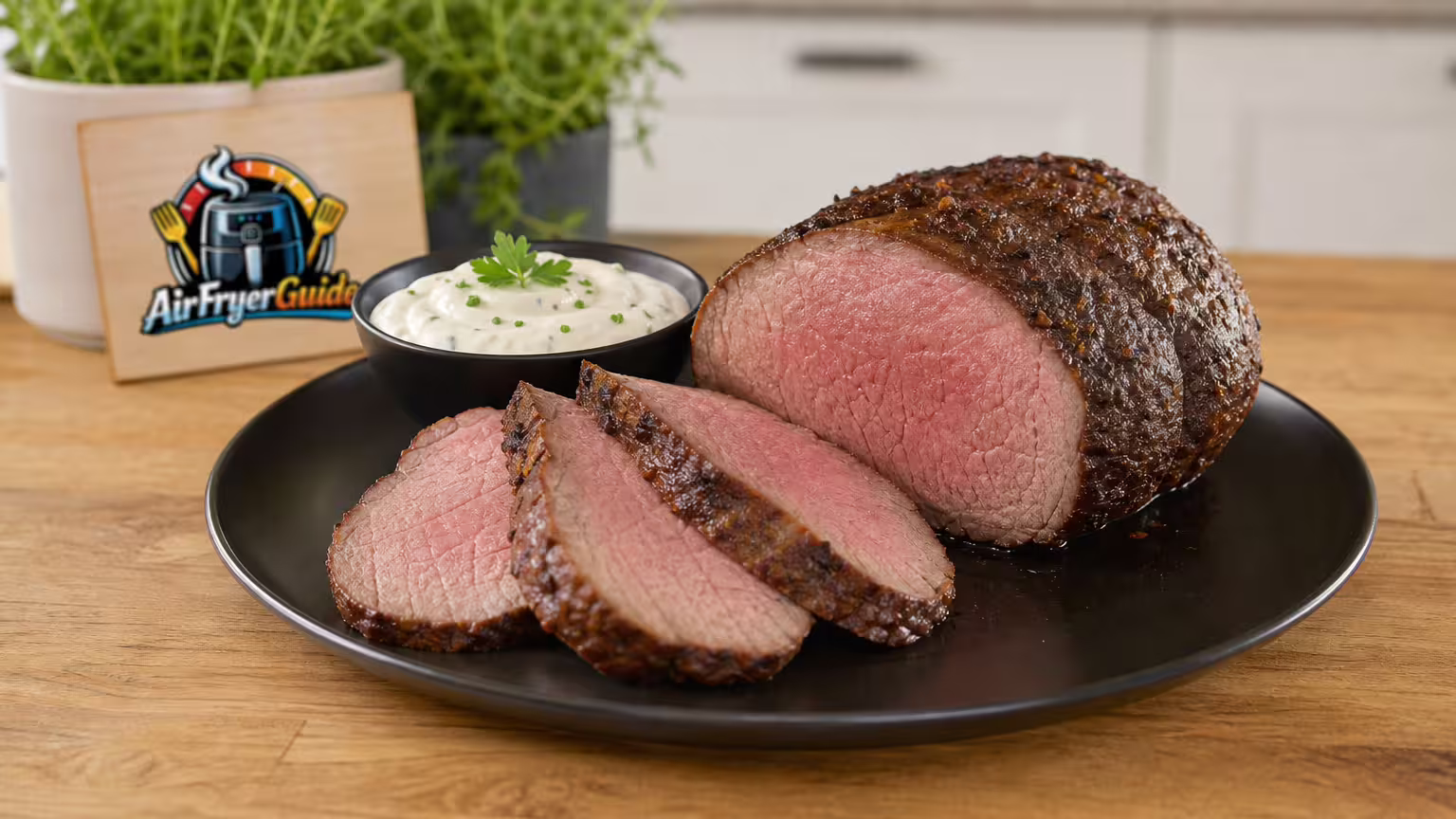 Jungbullenbraten aufwärmen im Airfryer - Serviervorschlag