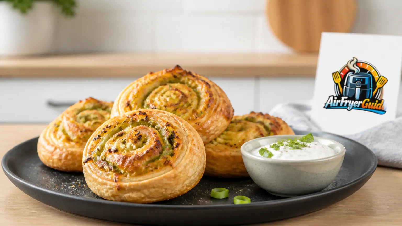 Käse-Lauch-Schnecken im Airfryer