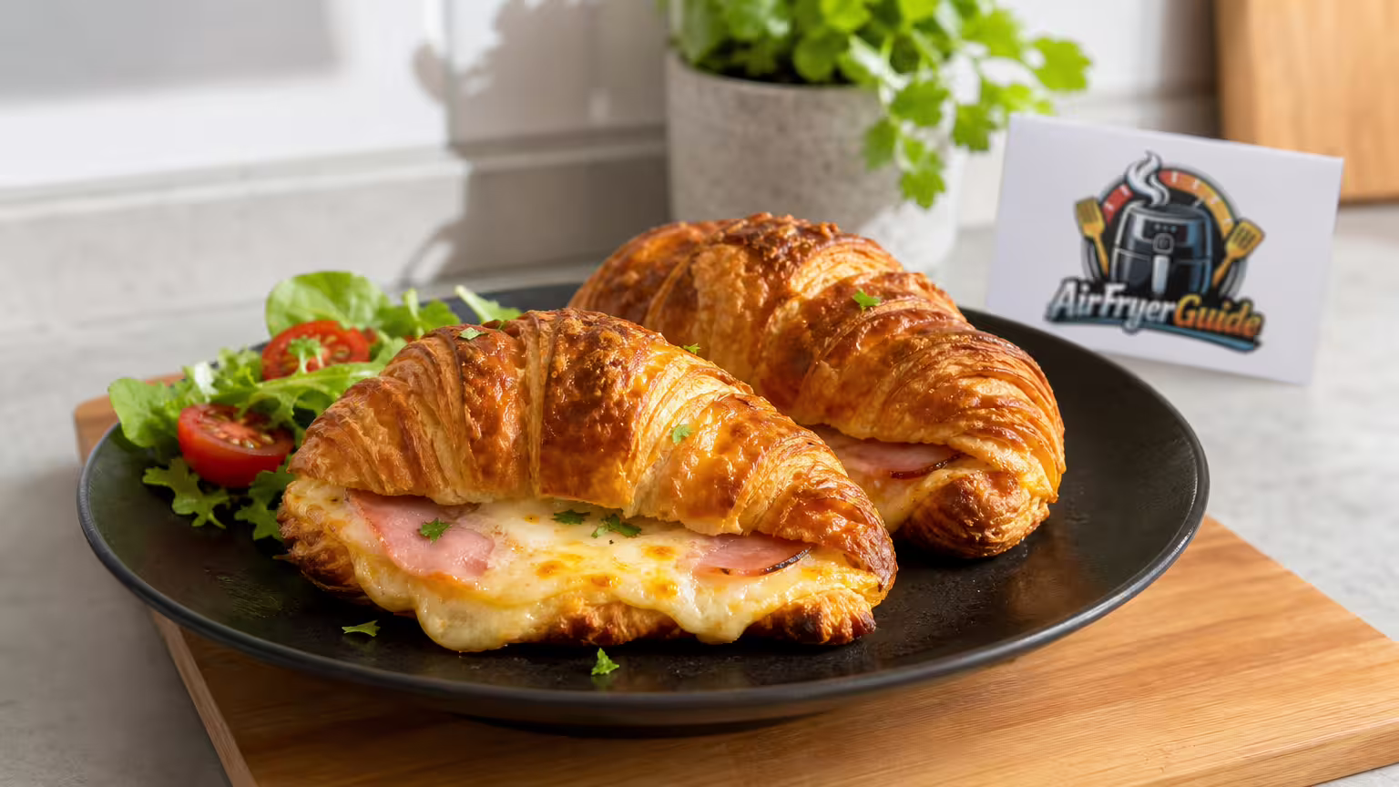 Käse-Schinken-Croissants im Airfryer