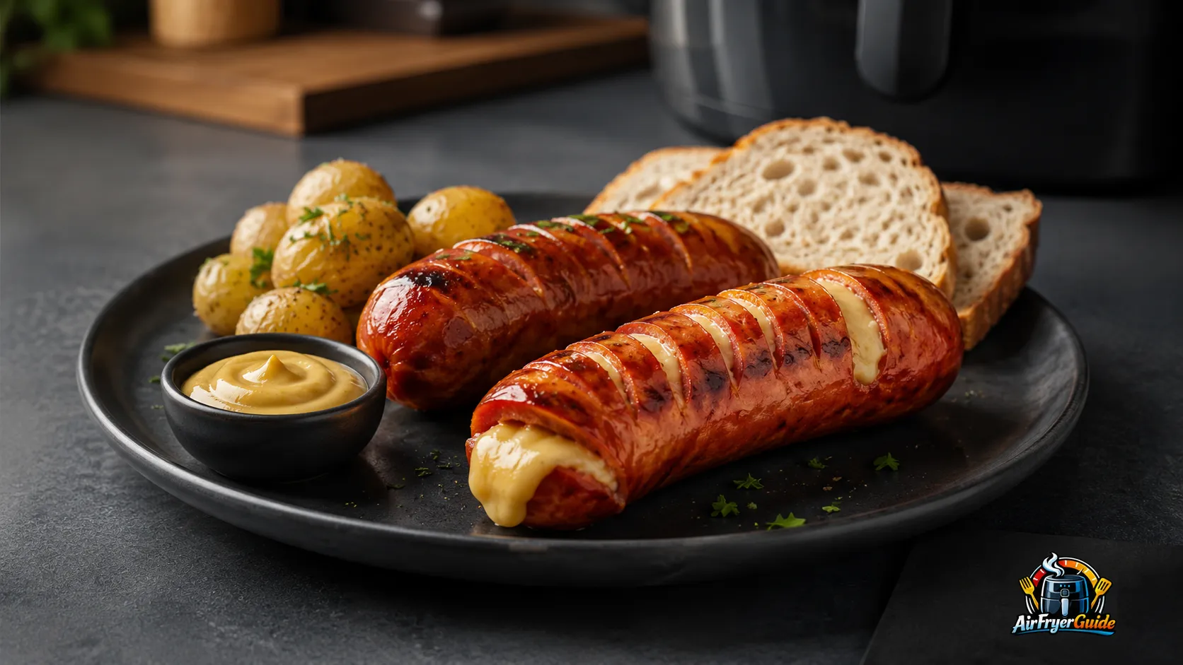 Käsekrainer im Airfryer