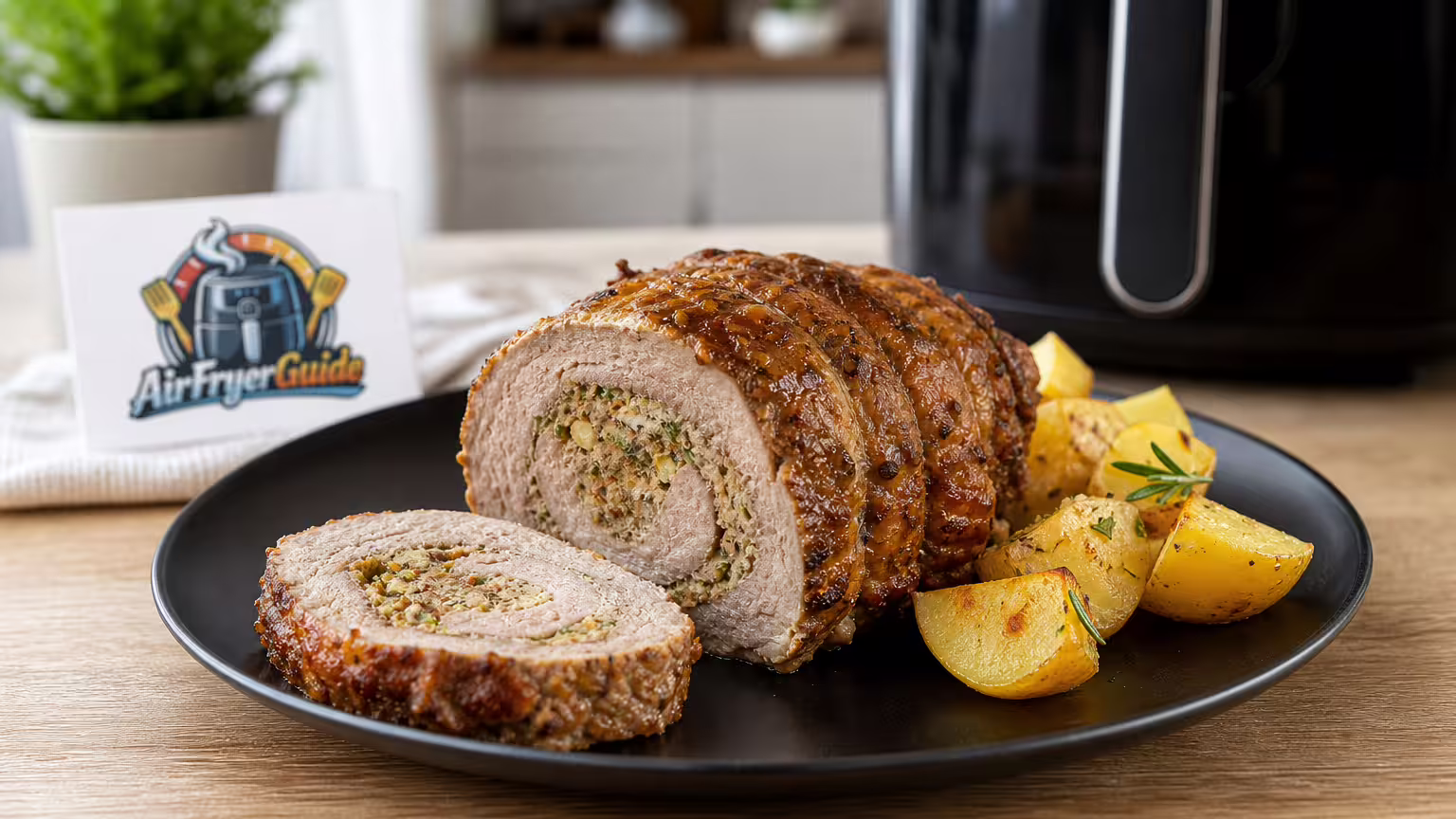 Kalbsrollbraten im Airfryer - Serviervorschlag