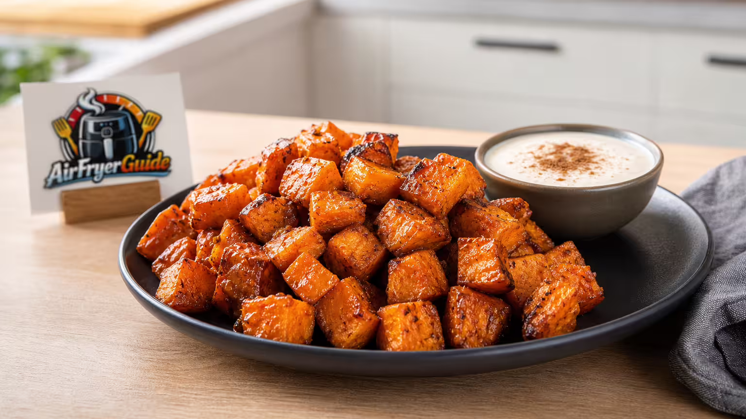 Kandierte Süßkartoffeln im Airfryer