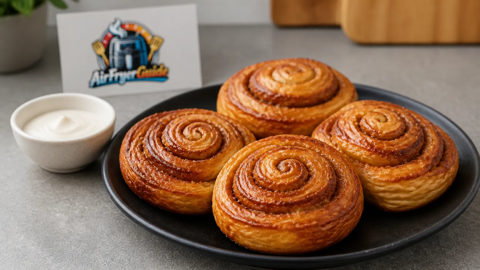 Kanelsnegle (Kühlware) im Airfryer