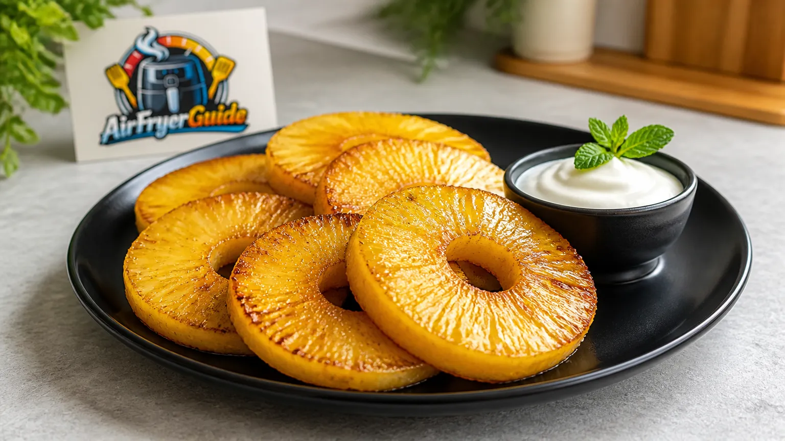 Karamellisierte Ananas im Airfryer