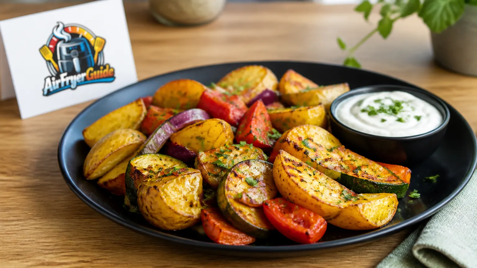 Kartoffel Gemüse Pfanne im Airfryer