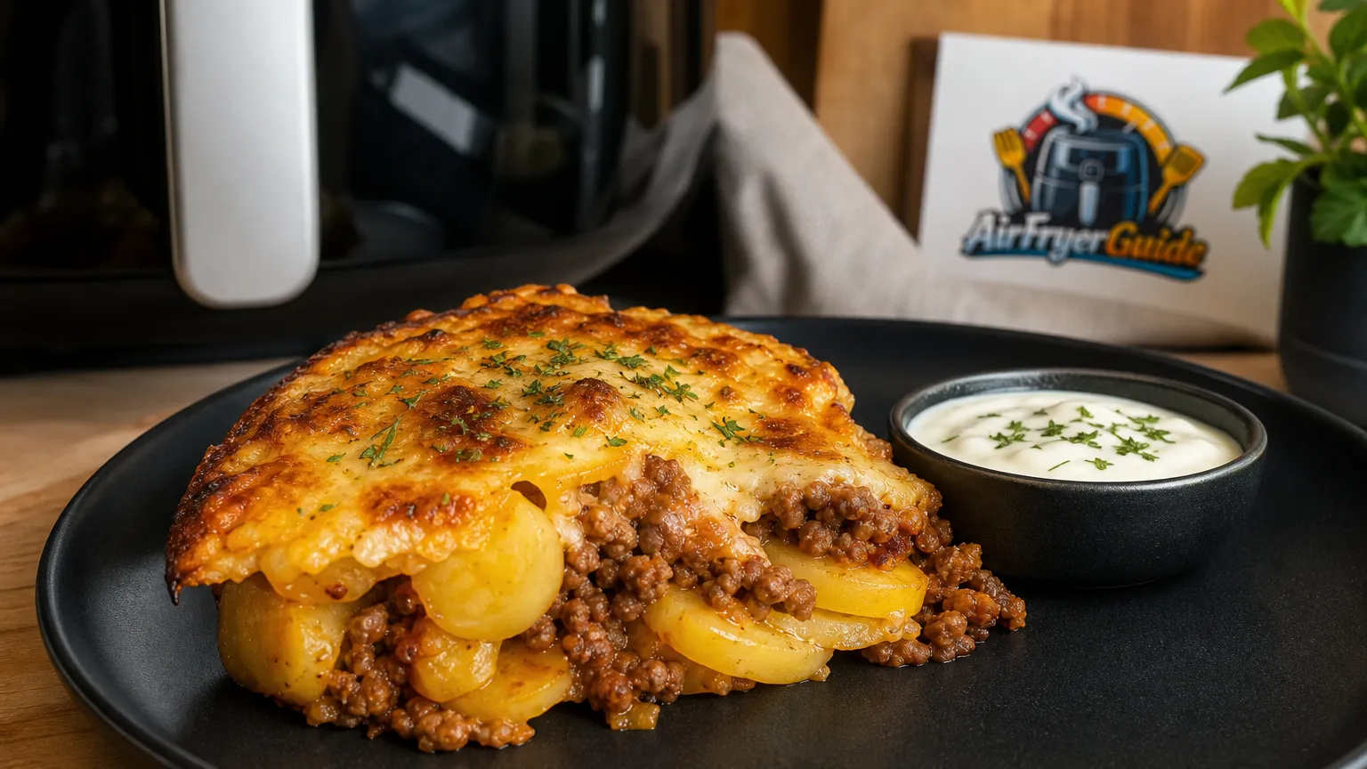 Kartoffel Hackfleisch Auflauf im Airfryer