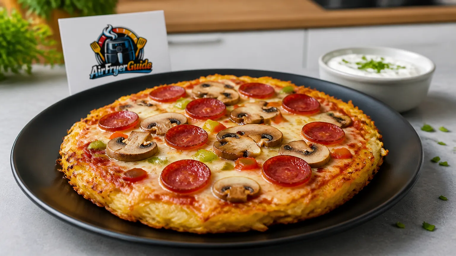 Kartoffel Pizza im Airfryer