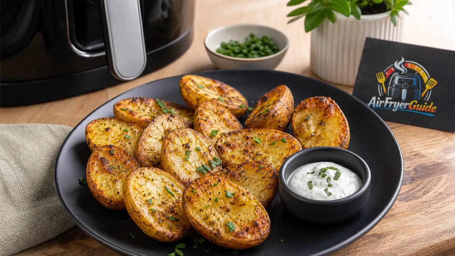 Kartoffelhälften im Airfryer