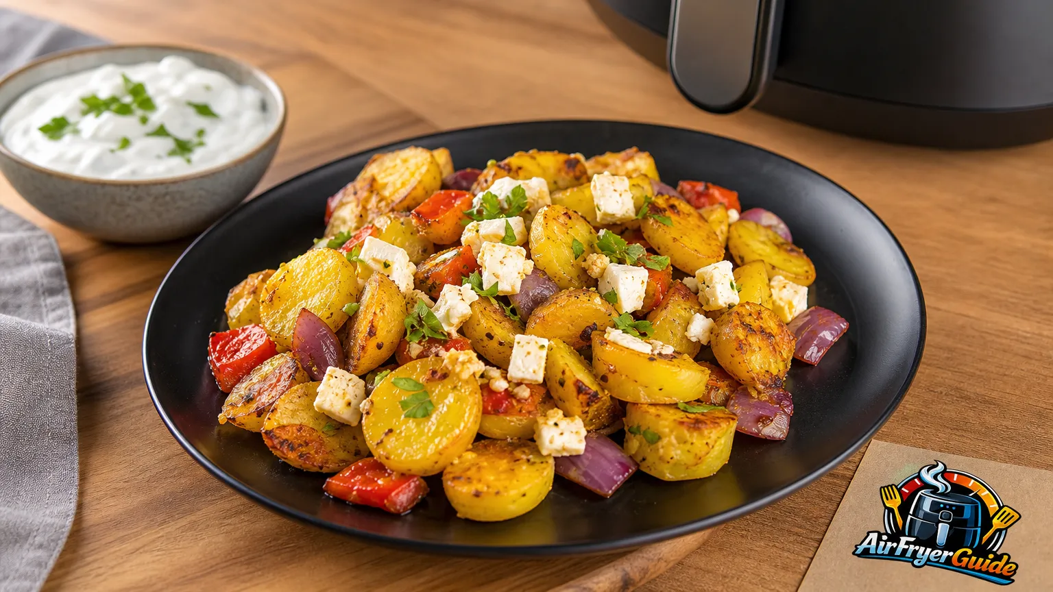 Griechische Kartoffelpfanne im Airfryer
