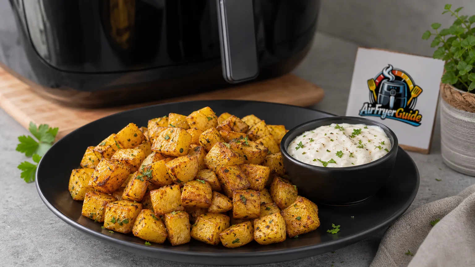 Süßkartoffel Würfel im Airfryer