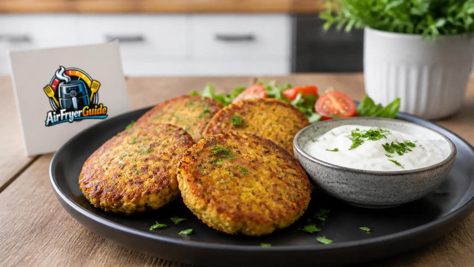 Kichererbsen Bratlinge im Airfryer