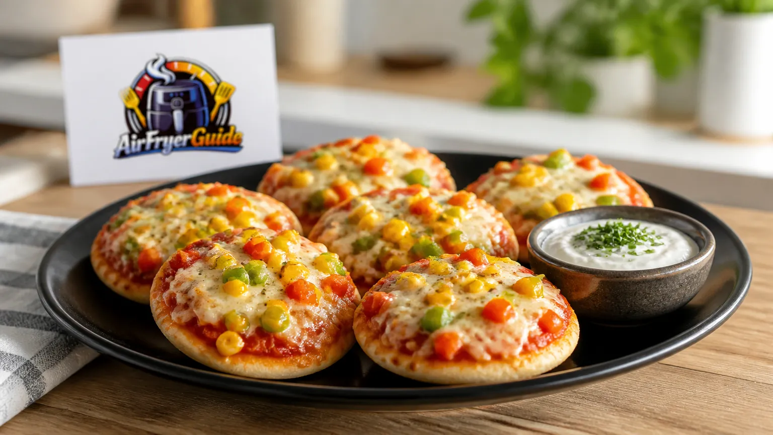 Kinder Gemüse-Minipizza (TK) im Airfryer