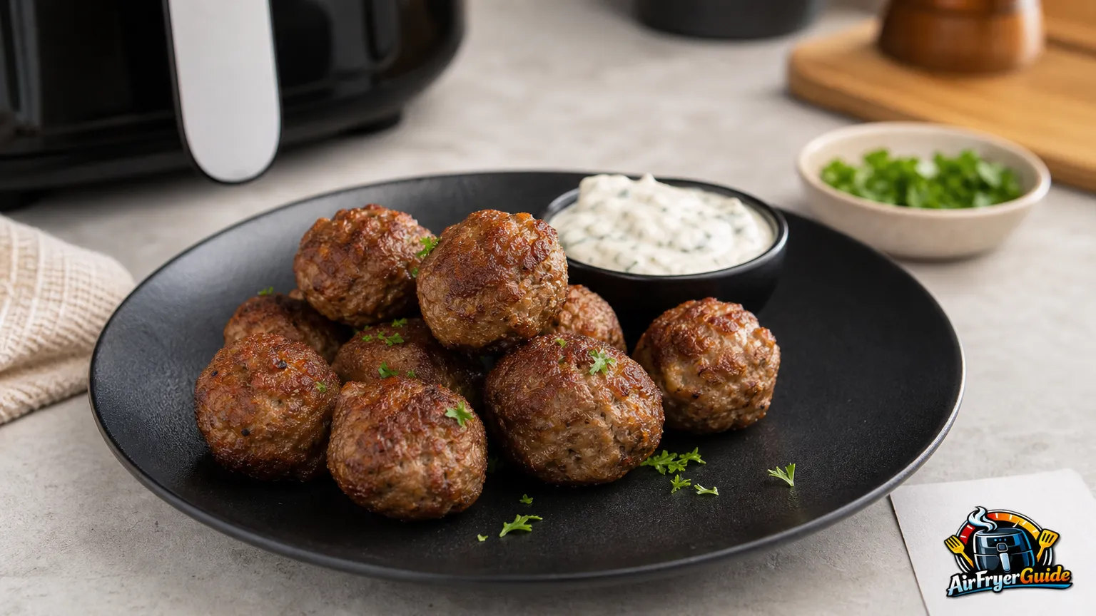 Gebratene Klopse im Airfryer