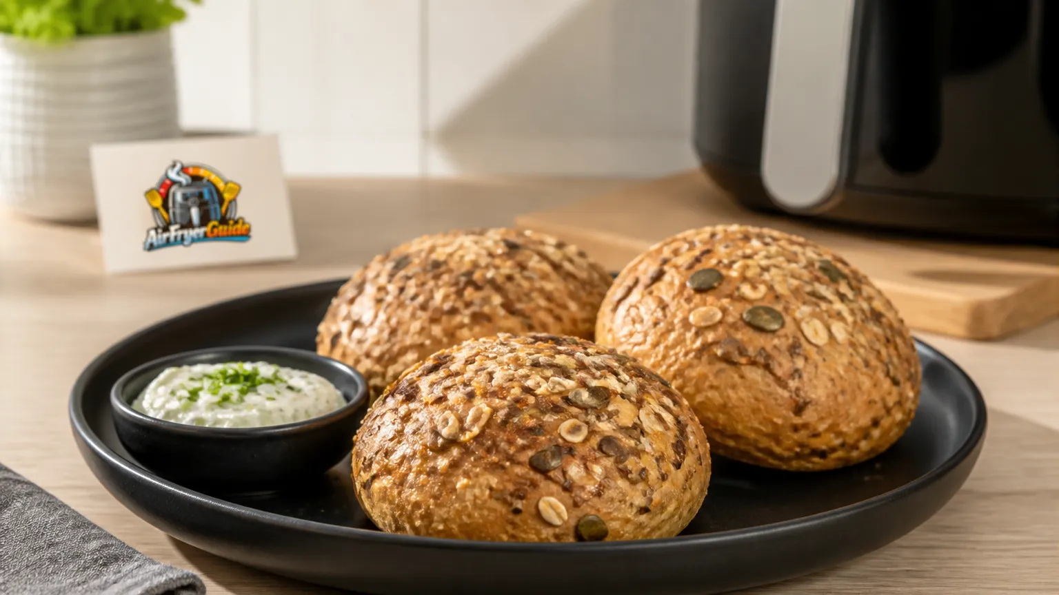 Körnerbrötchen im Airfryer
