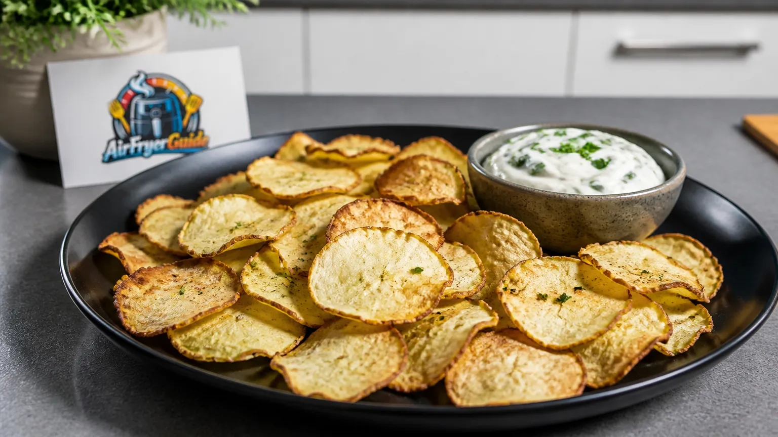 Kohlrabi Chips im Airfryer
