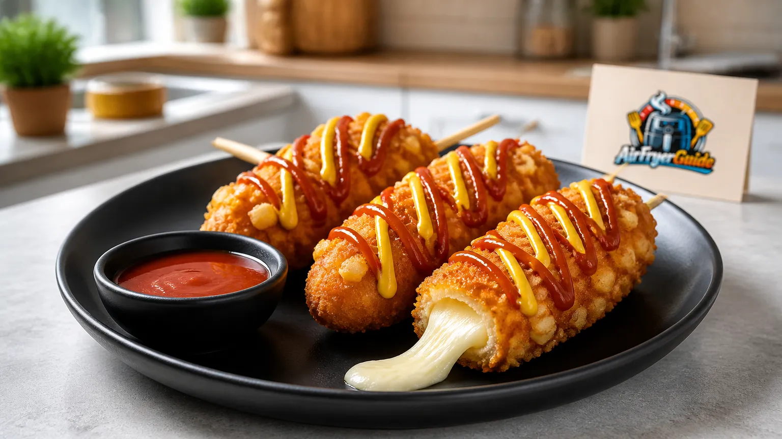 Korean Corn Dog im Airfryer