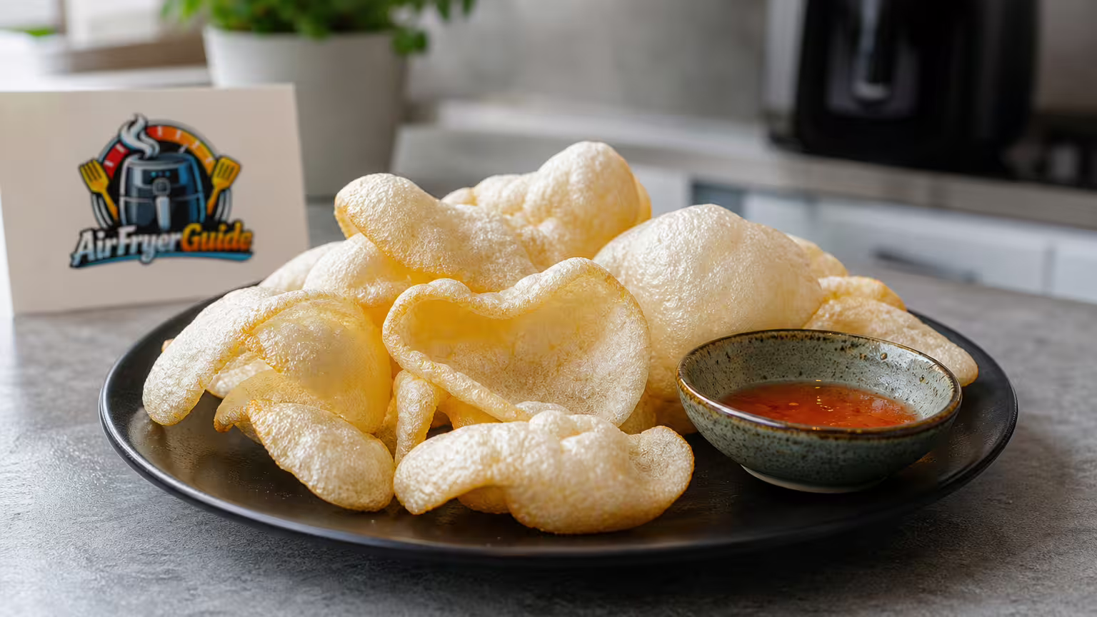 Krabbenchips im Airfryer - Serviervorschlag