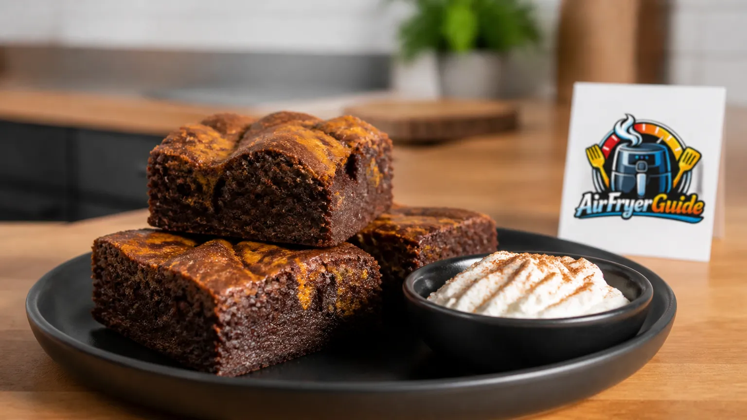 Kürbis-Brownies im Airfryer