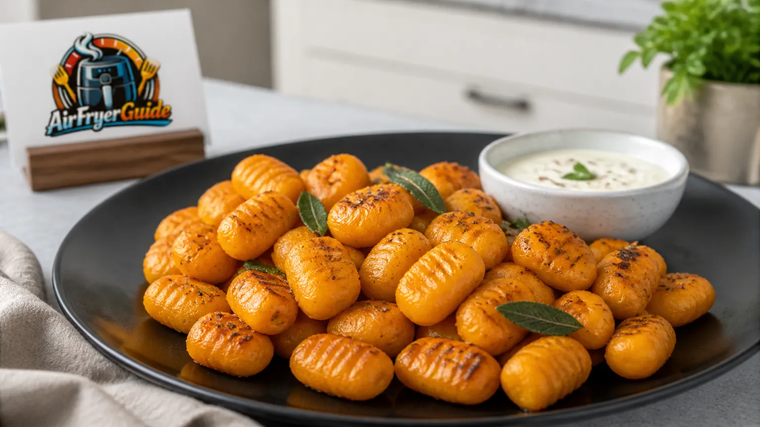 Kürbis-Gnocchi im Airfryer
