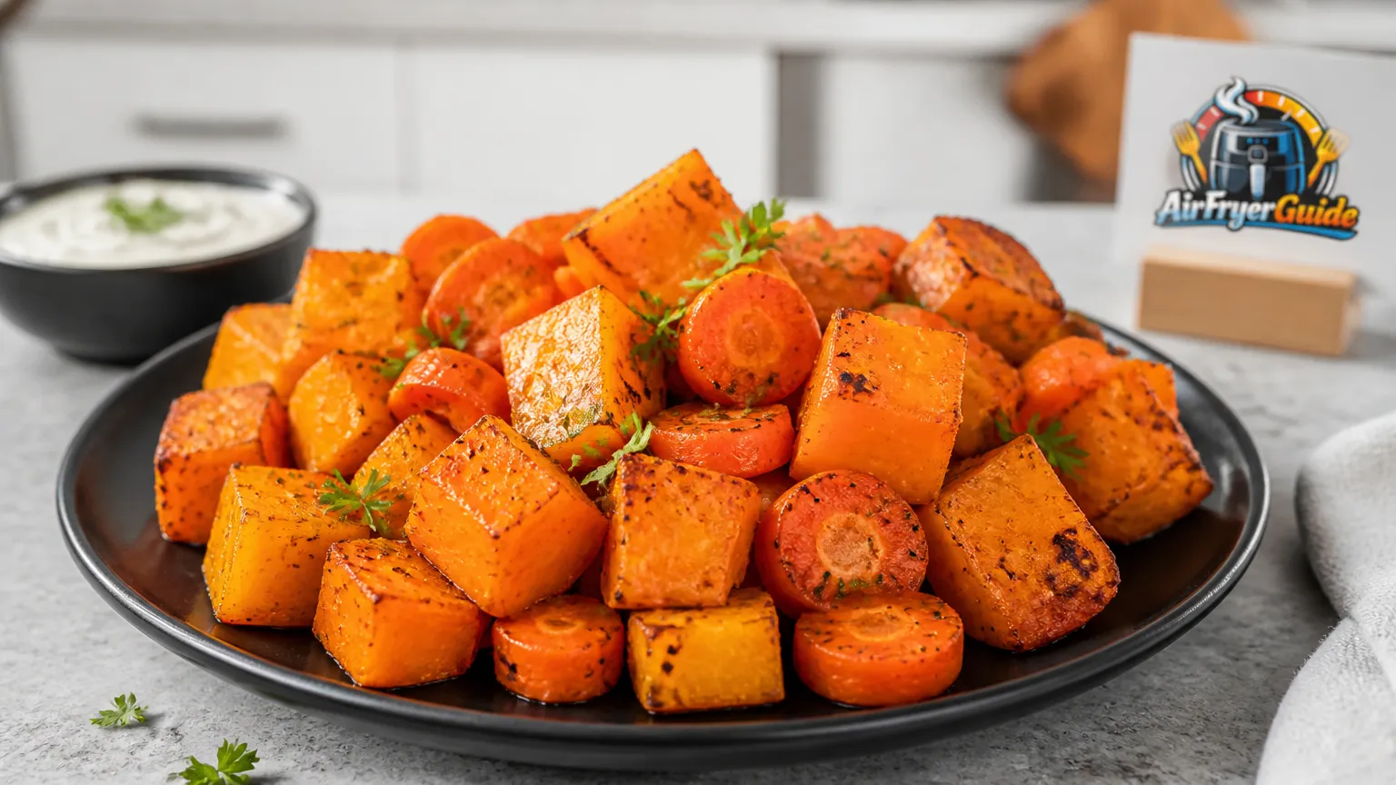 Kürbis-Karotten-Mix im Airfryer