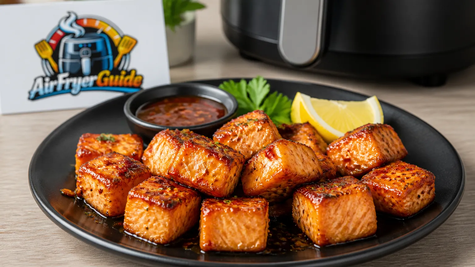 Lachs Bites Hot Honey im Airfryer