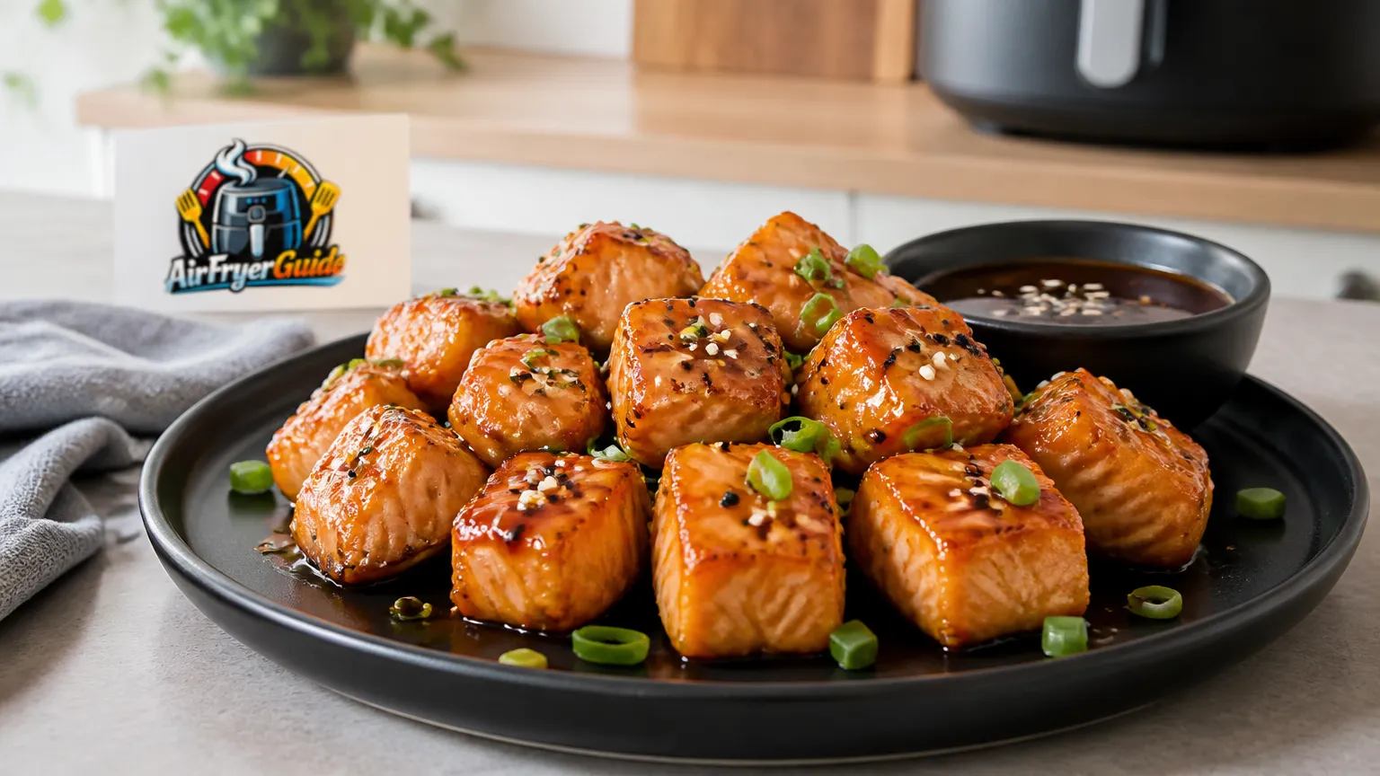 Lachs Bites Teriyaki im Airfryer